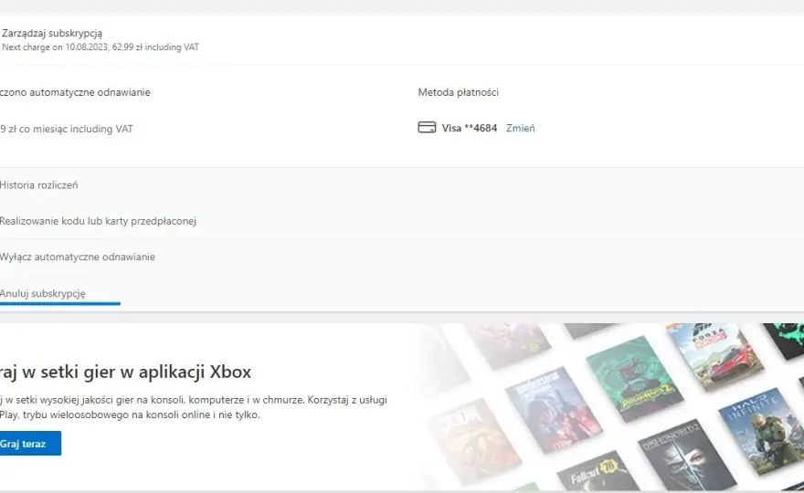 Jak wyłączyć rozliczenia cykliczne Xbox One i uniknąć niechcianych płatności